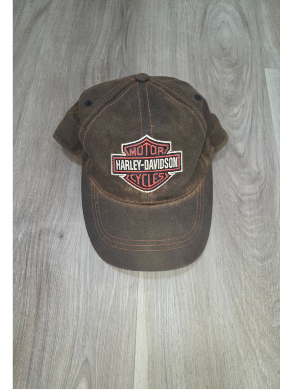Harley-Davidson Men's Brown and Red Baseball Cap, One Size